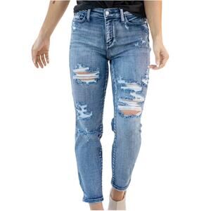 Judy Blue Boyfriend Jeans - Distressed Blue